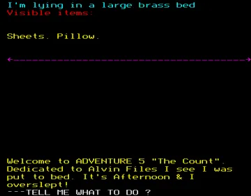 Adventure 05 - The Count (1984)(Adams) screen shot game playing